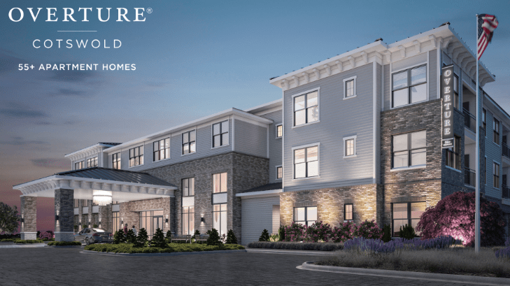 Overture Cotswold 55+ Apartment Homes community exterior