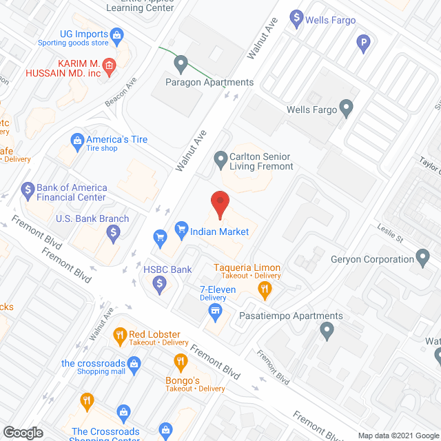 Aegis Living Fremont in google map