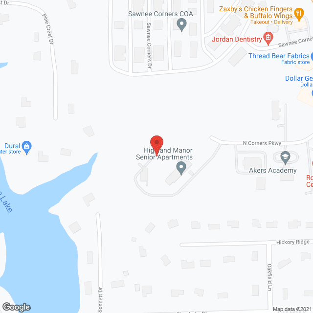 Highland Manor in google map