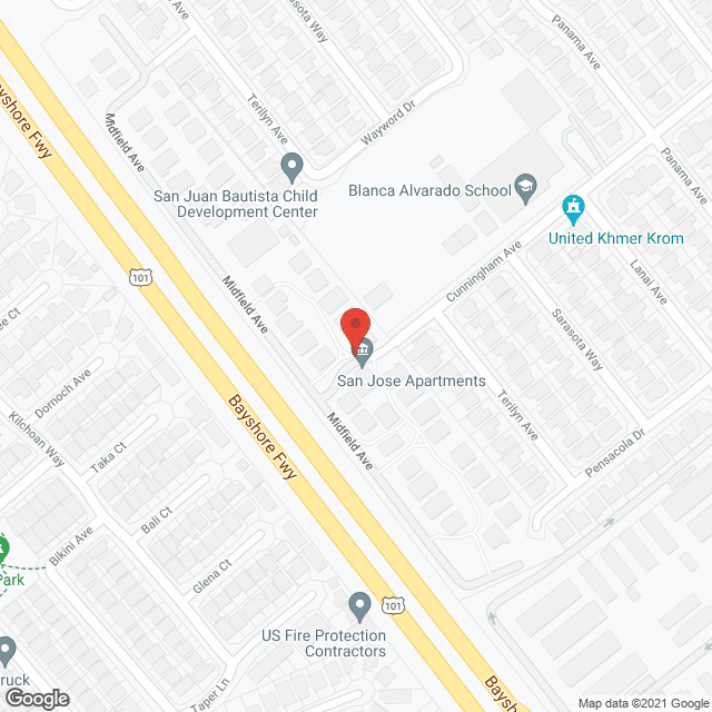 San Jose Apartments in google map