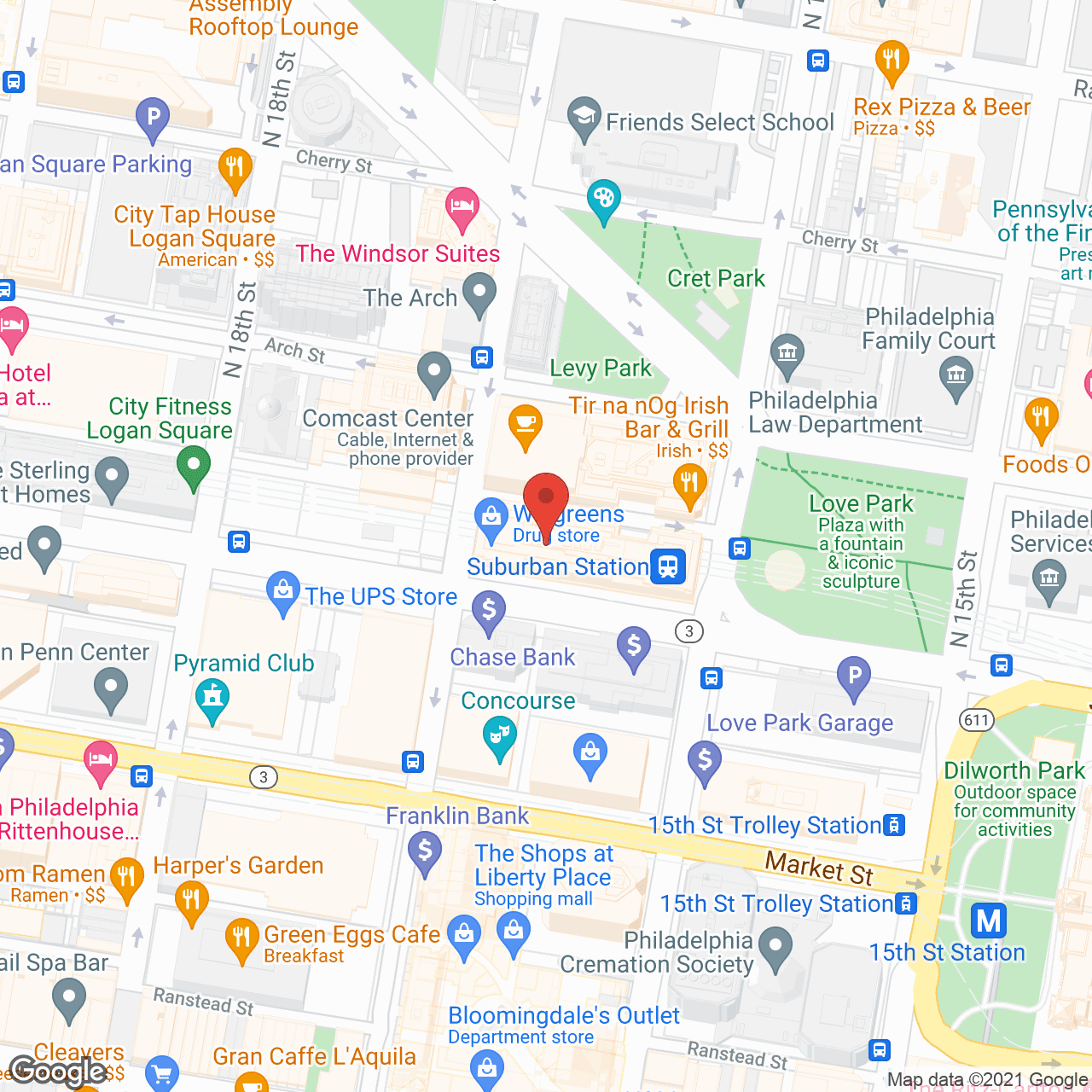 Assisting Hands of Philadelphia in google map