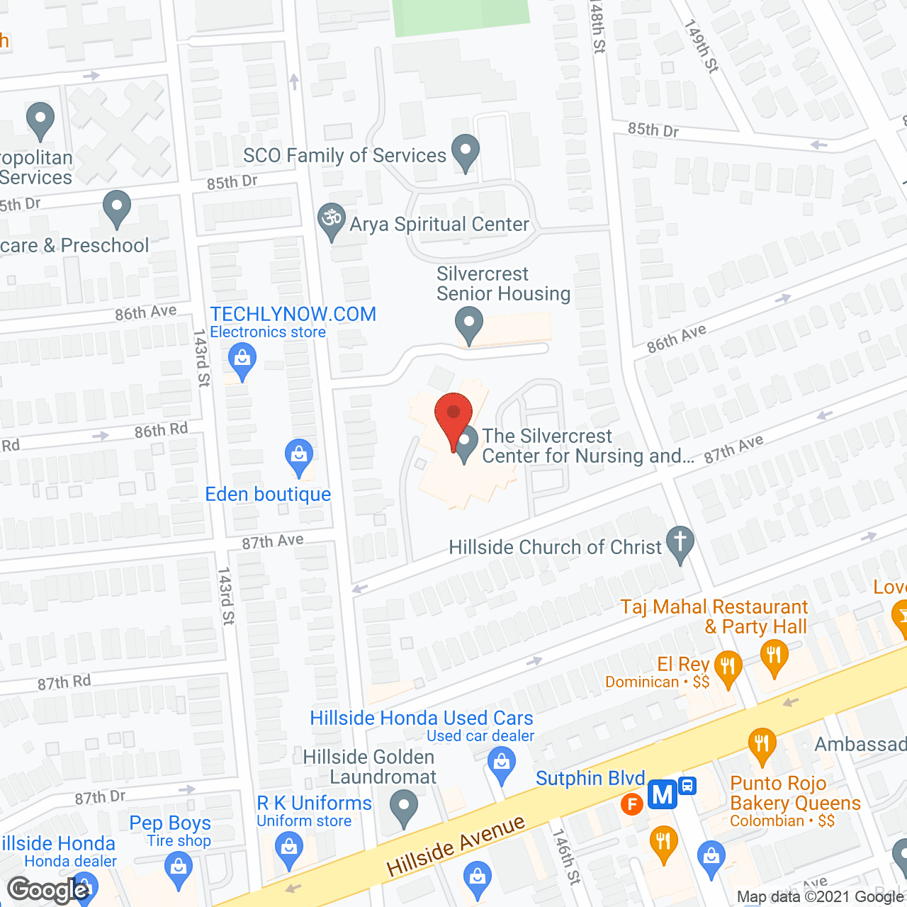 The Silvercrest Center in google map