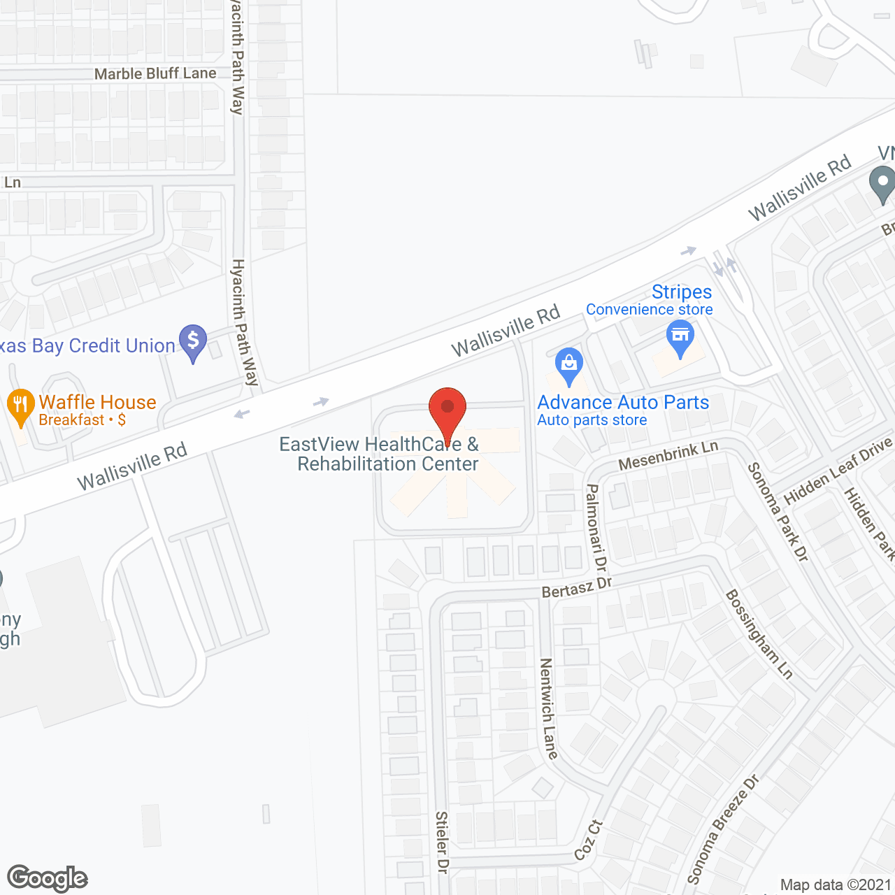 Eastview Healthcare & Rehabilitation Center in google map