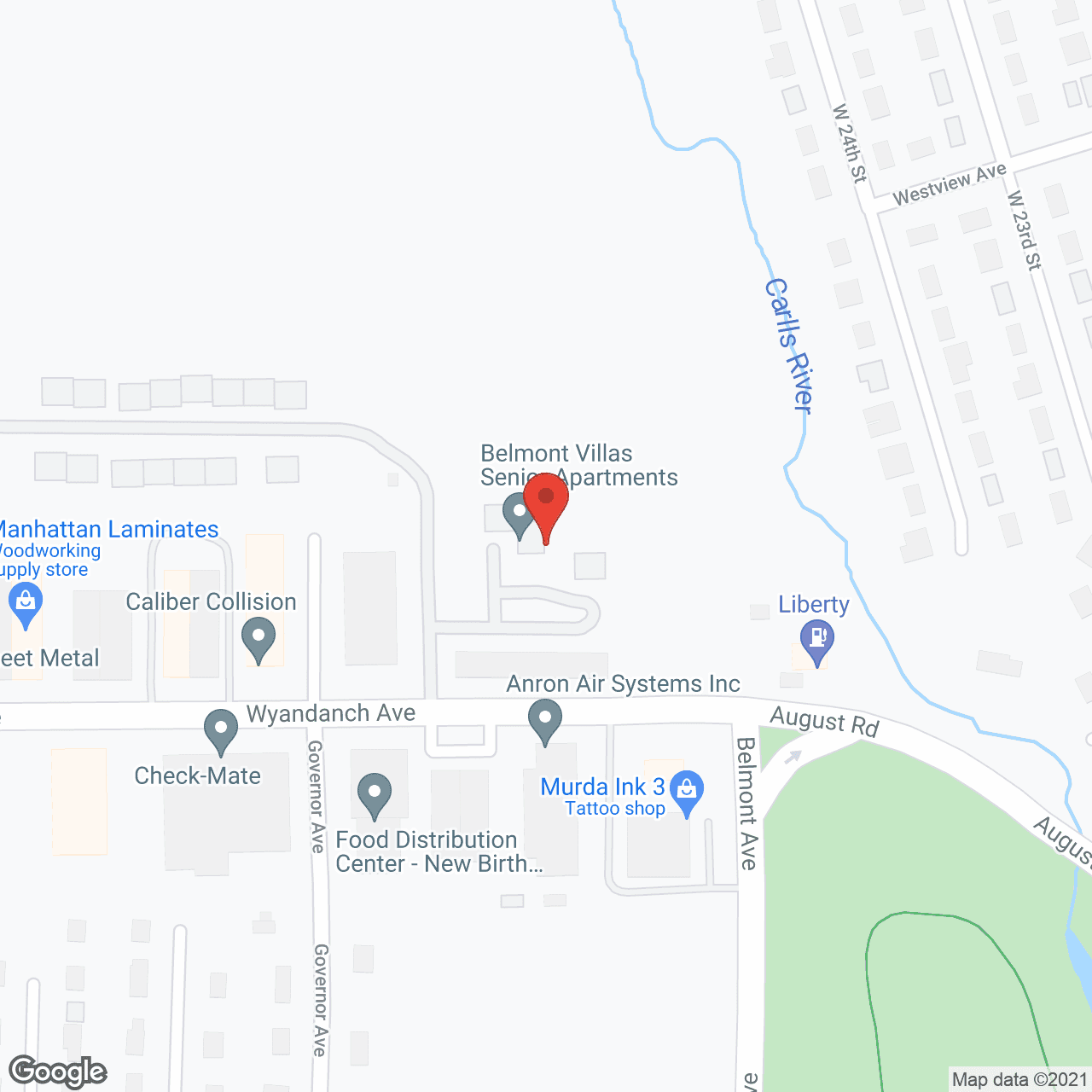 Belmont Villas in google map