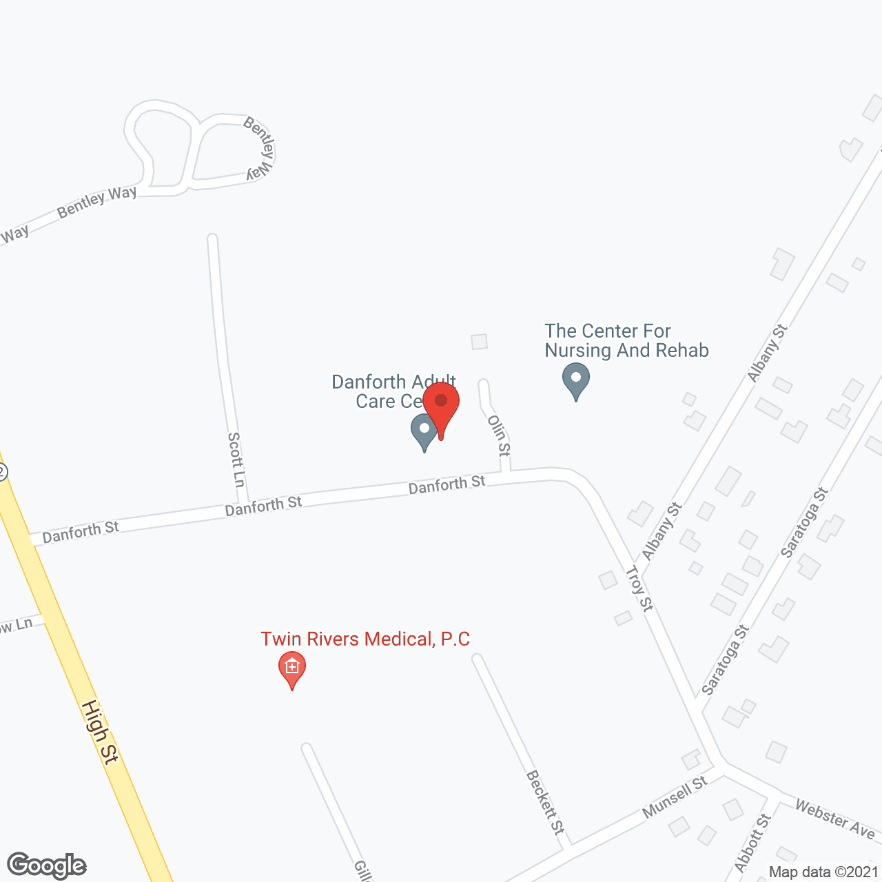 Danforth Adult Care Center in google map