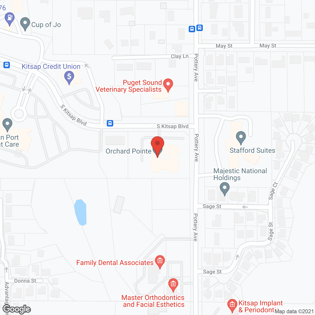 Orchard Pointe in google map