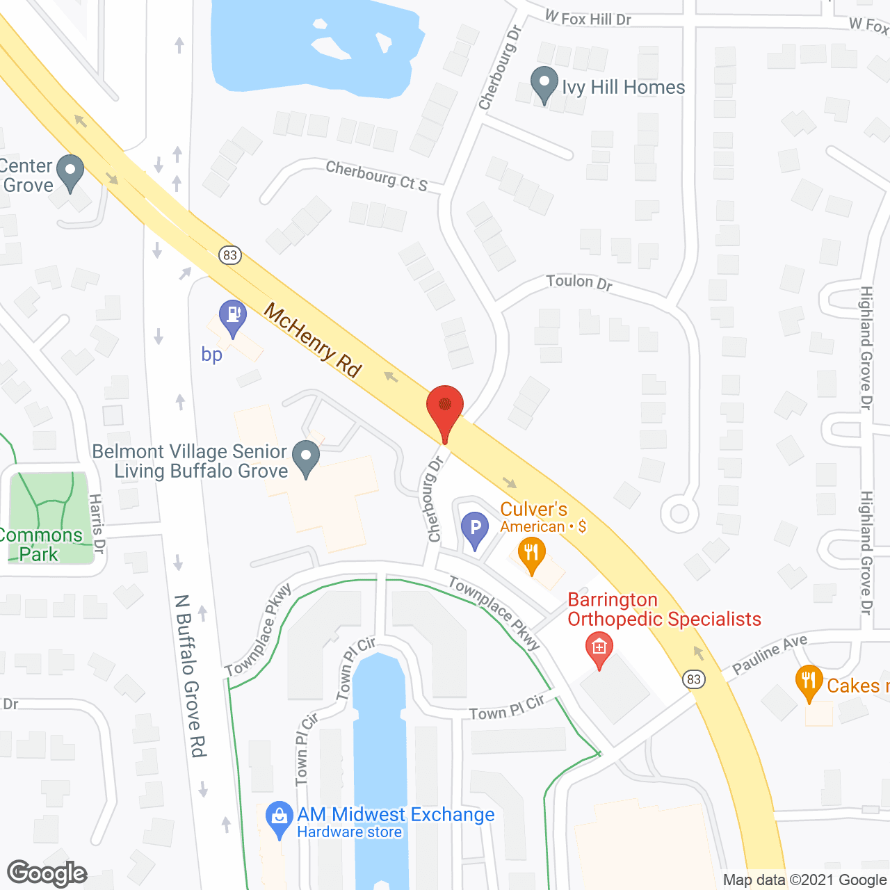 Belmont Village Buffalo Grove in google map