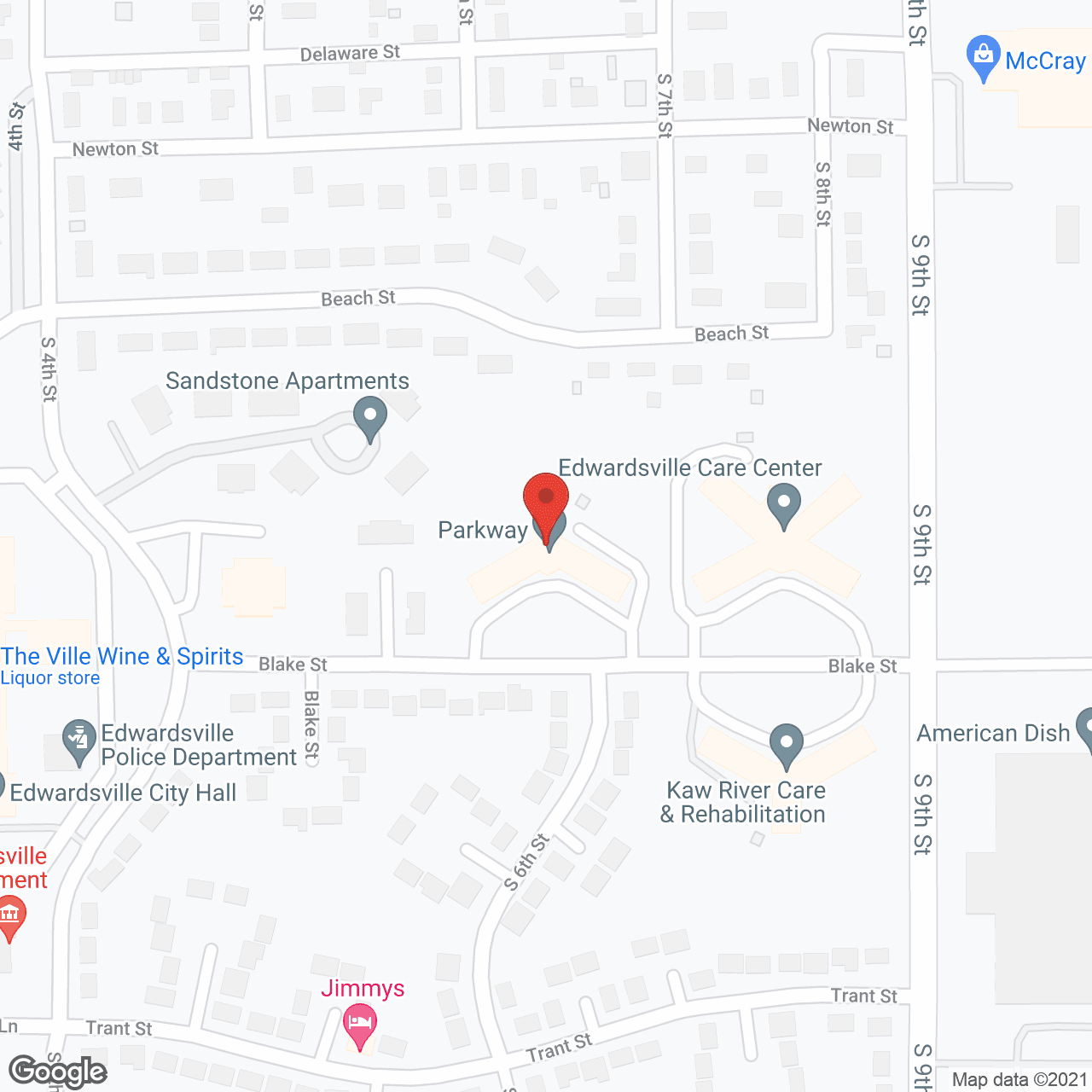 Golden Living Center - Parkway in google map