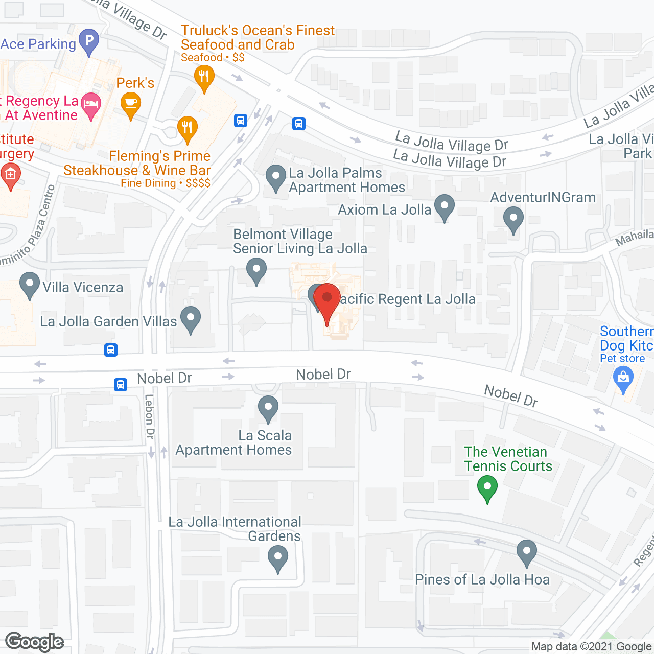 Pacific Regent La Jolla in google map
