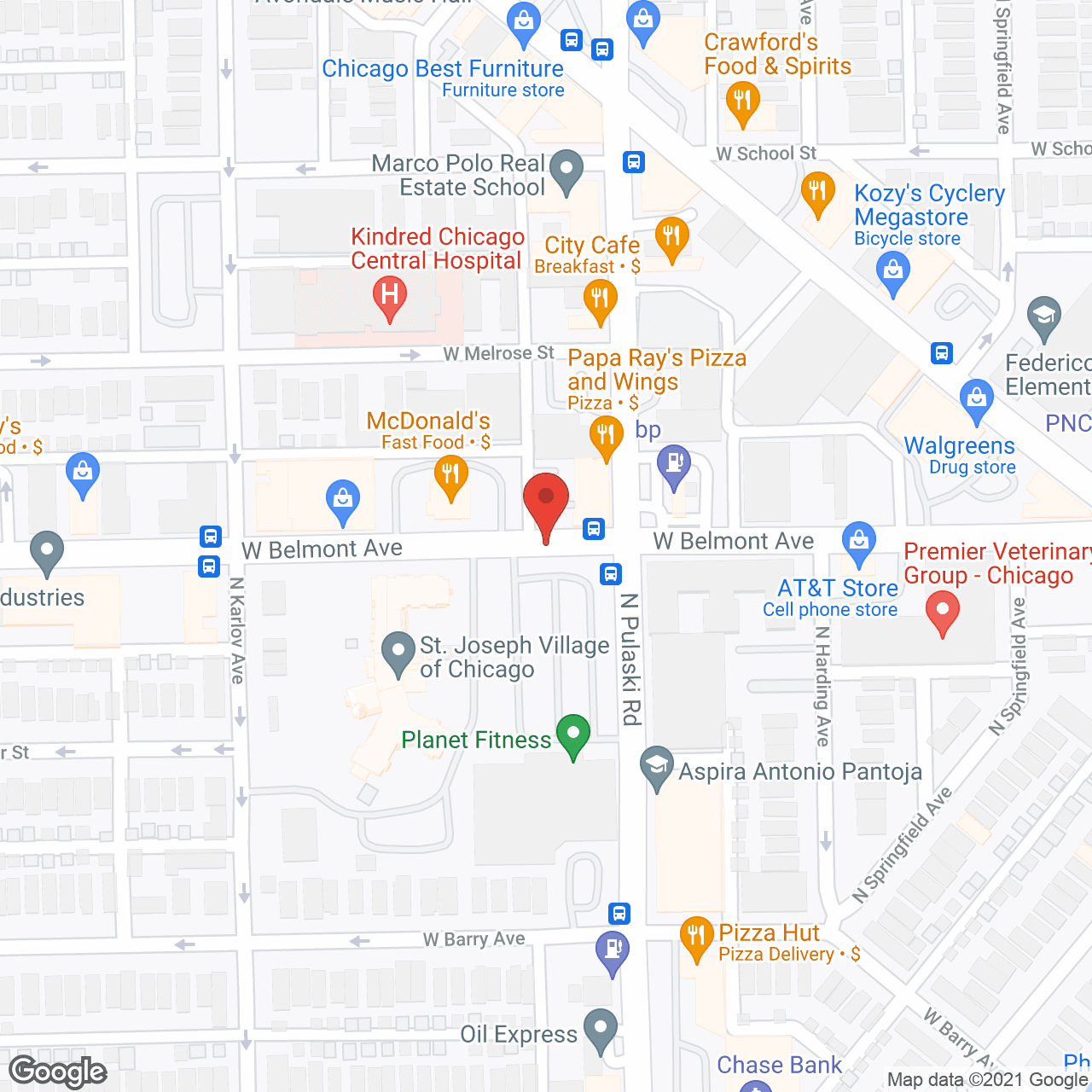 St. Joseph Village of Chicago in google map
