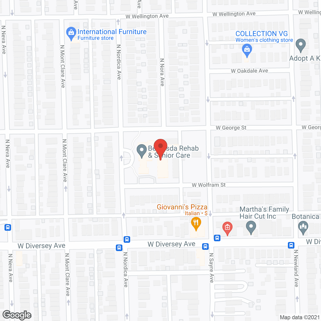 Bethesda Rehab and Senior Care in google map