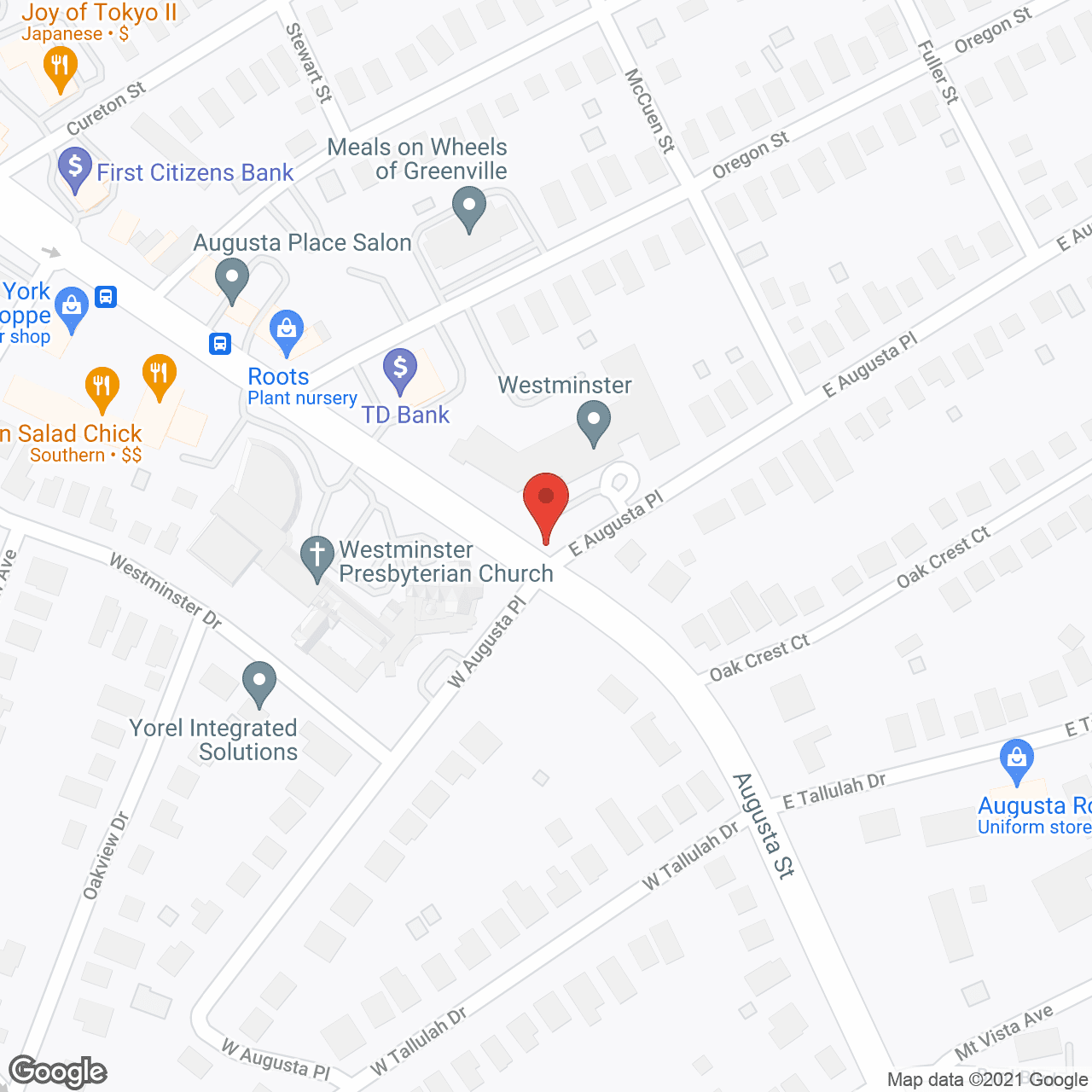 TerraBella Greenville in google map