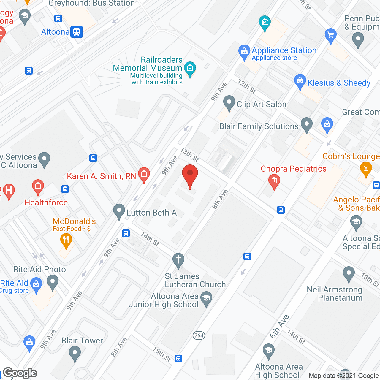 Station Square Apartments in google map