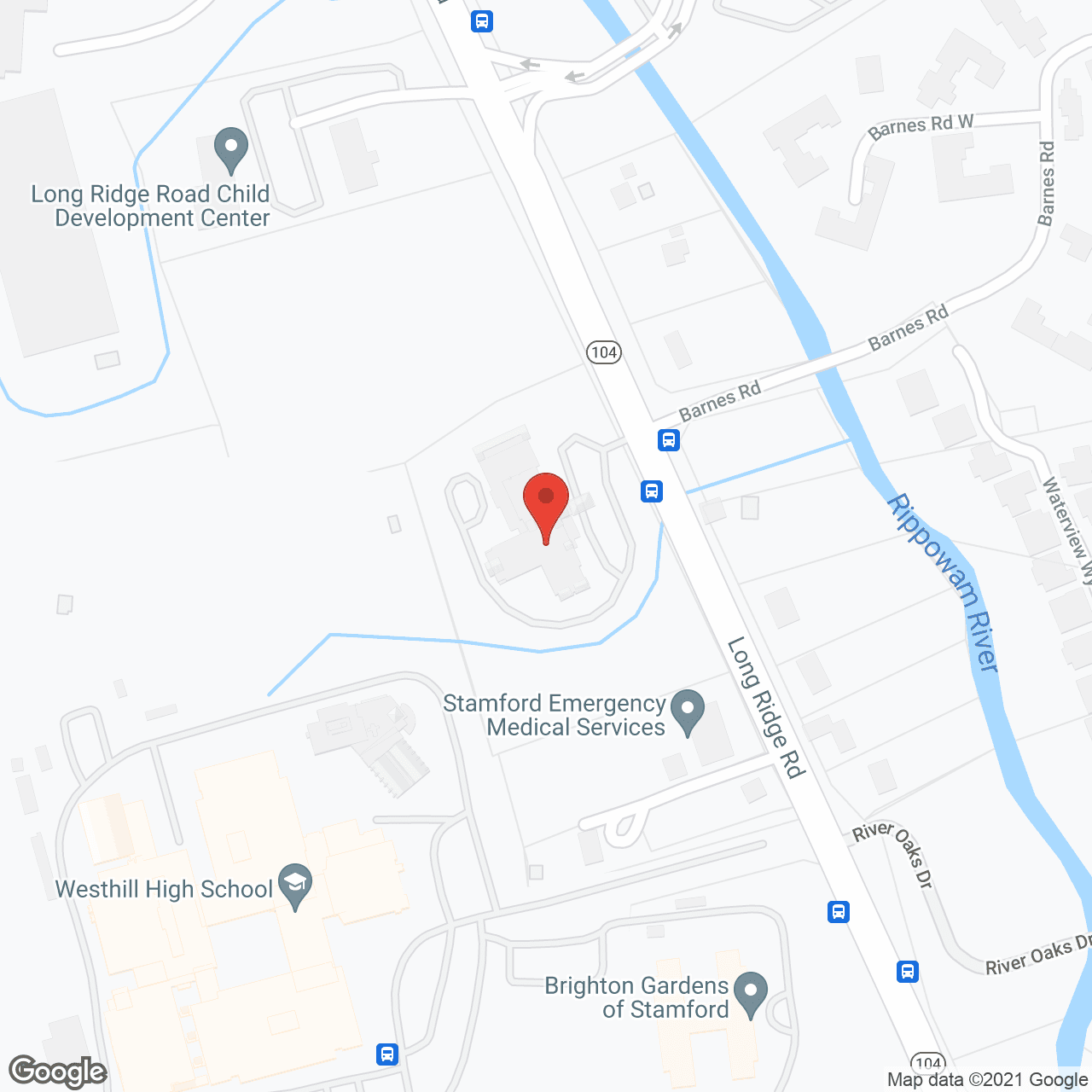 Long Ridge of Stamford in google map