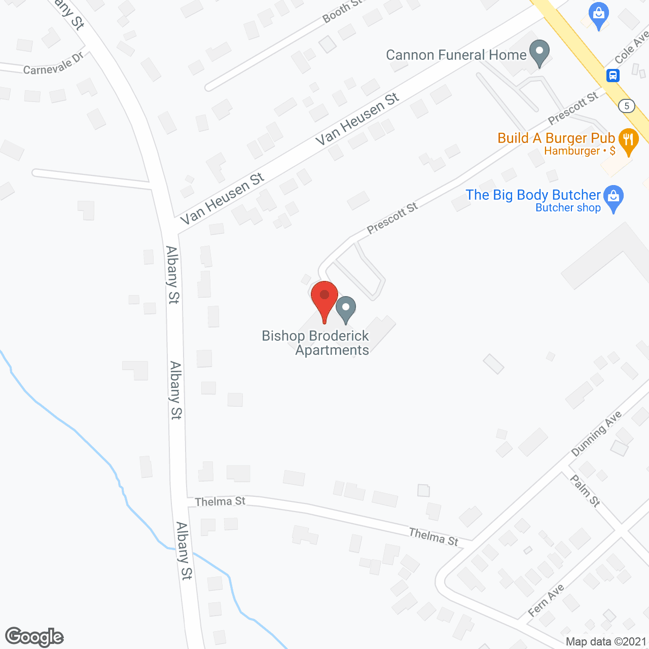 Bishop Broderick Apartments in google map