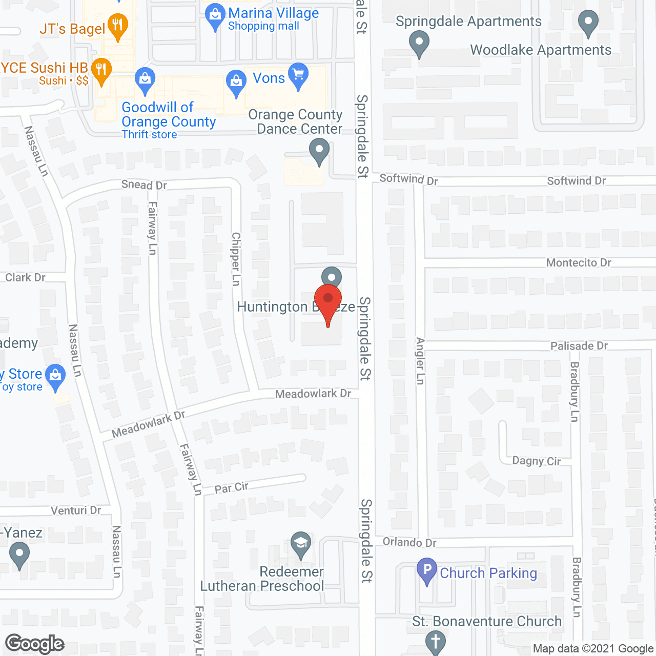 Huntington Villas Senior Apartments in google map