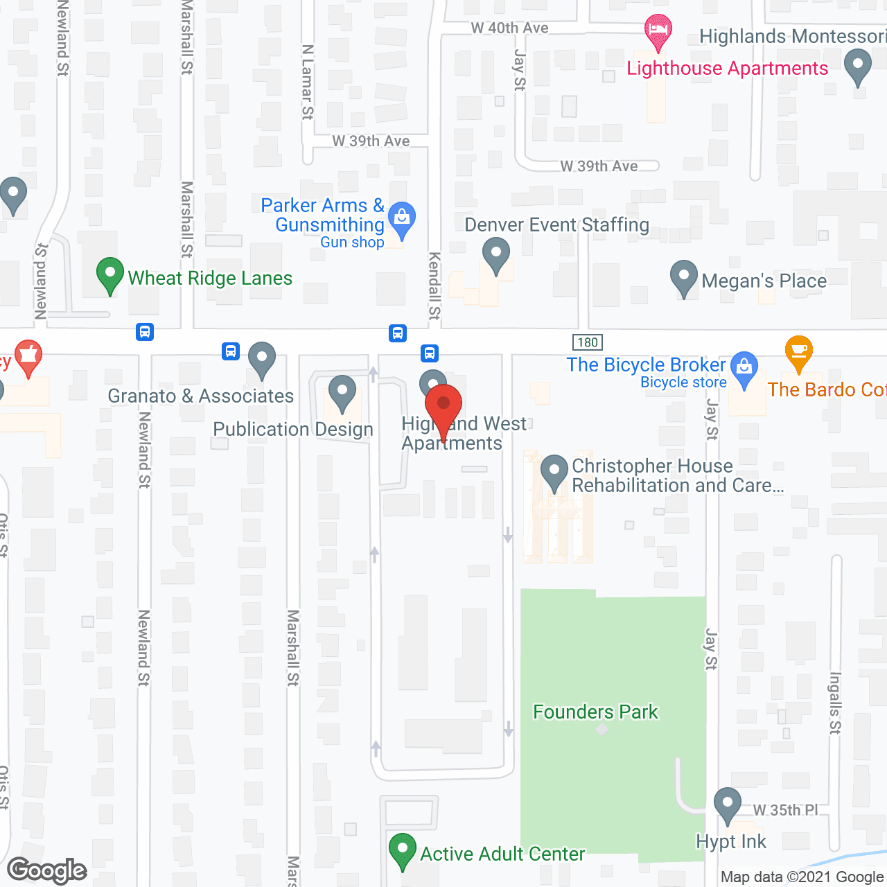 Highland West Community in google map