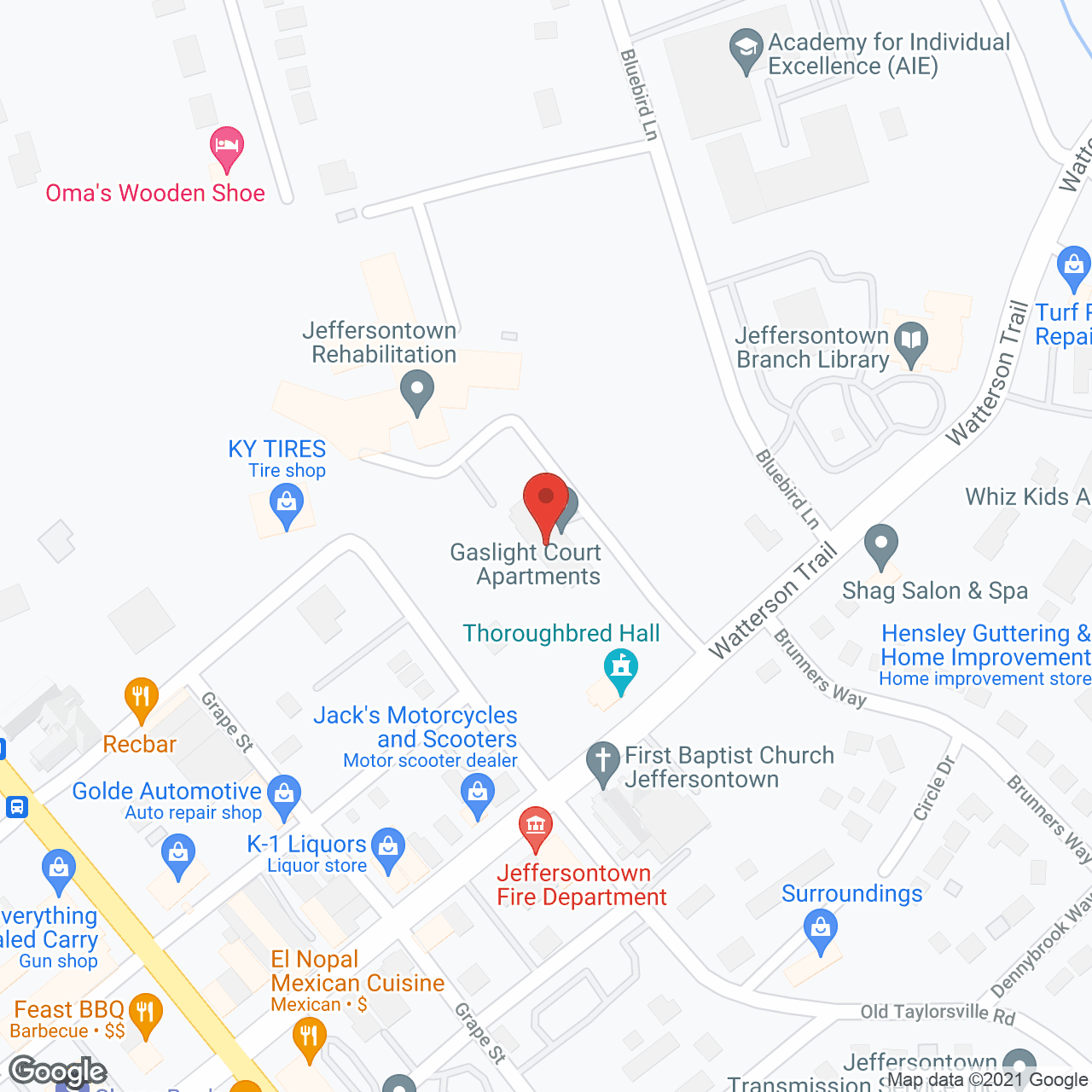 Gaslight Court in google map