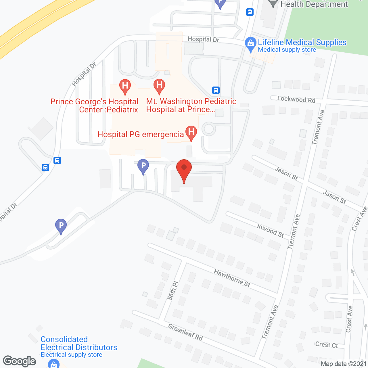 Gladys Spellman Specialty Hospital in google map