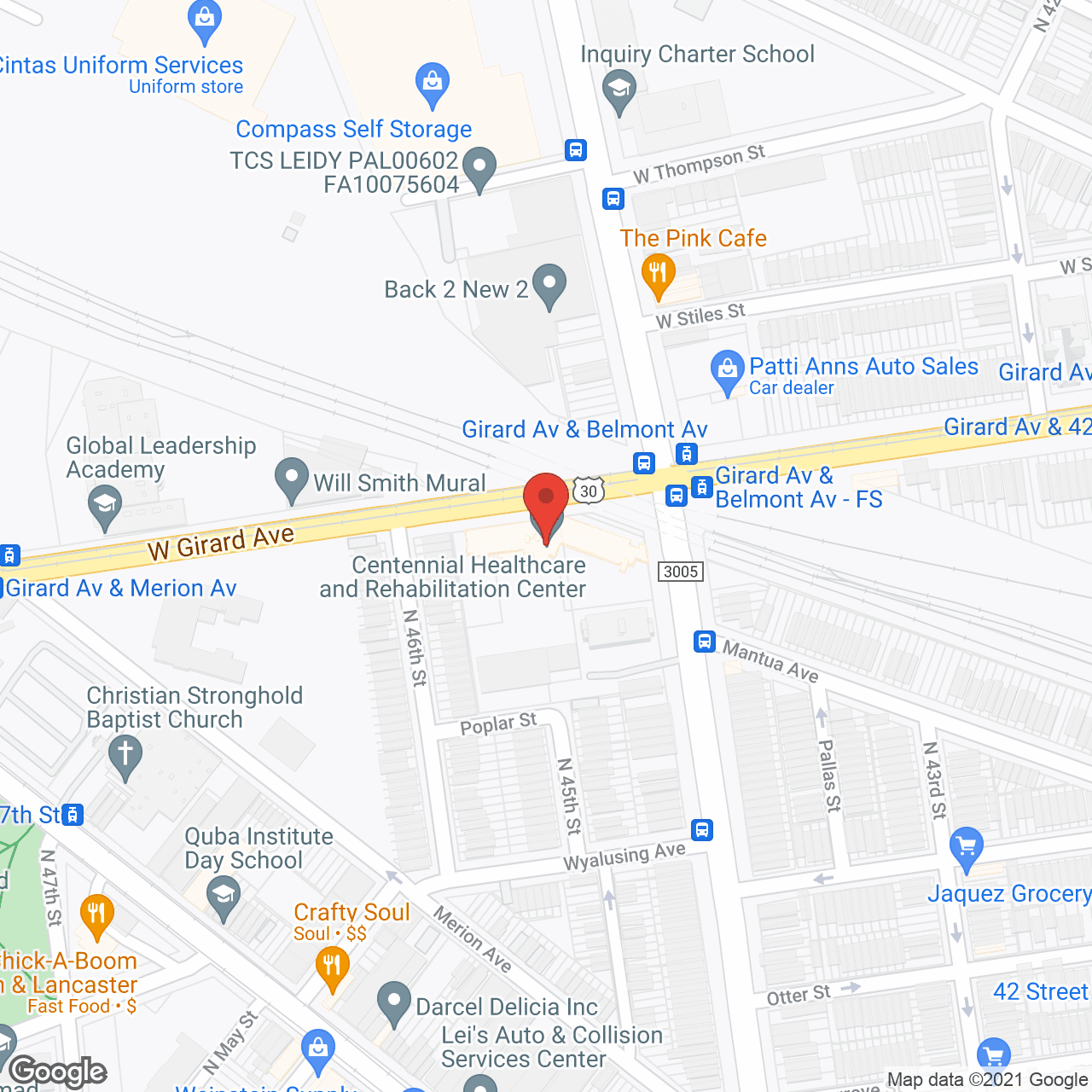 Centennial Healthcare and Rehabilitation Center in google map