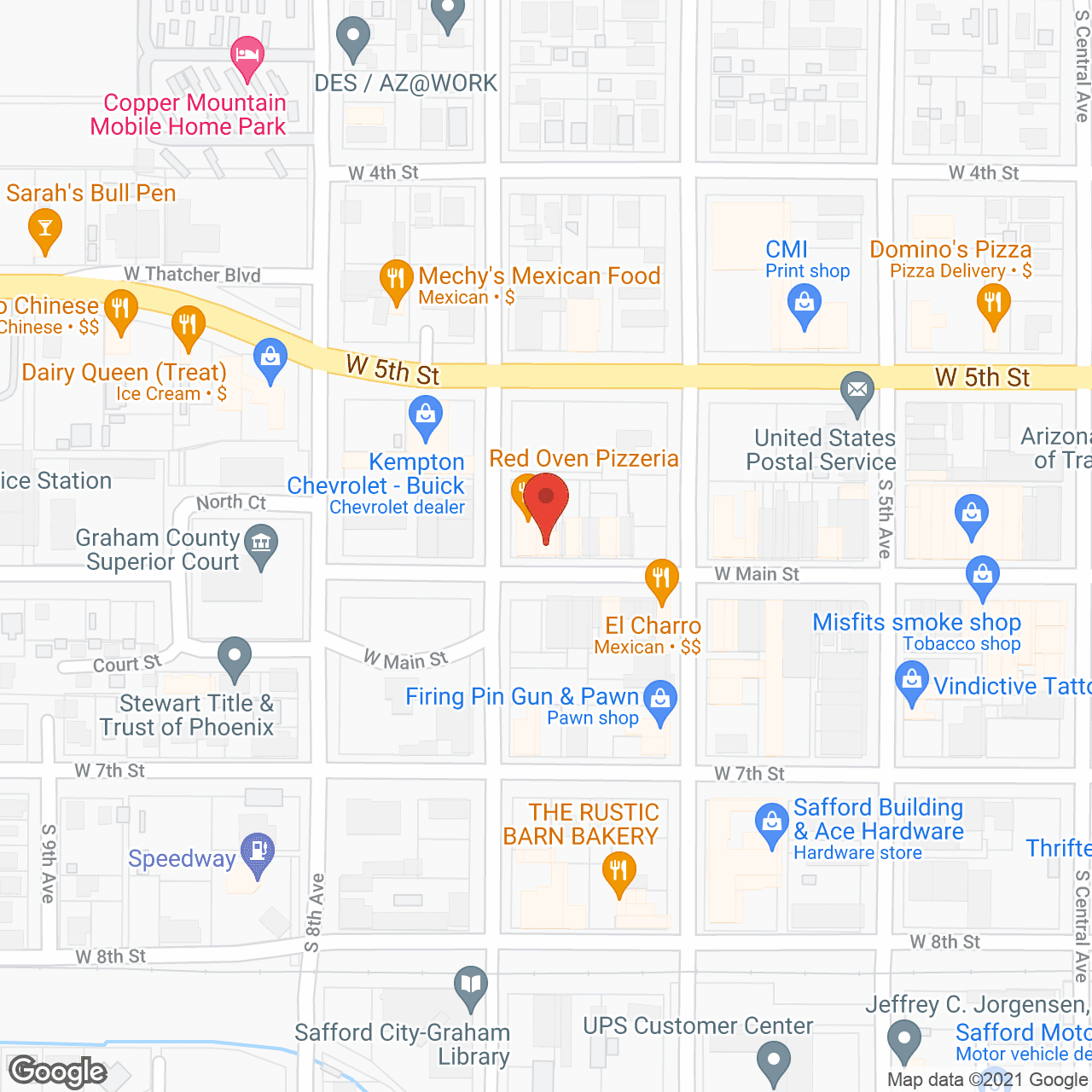 Southeastern Arizona Comm in google map