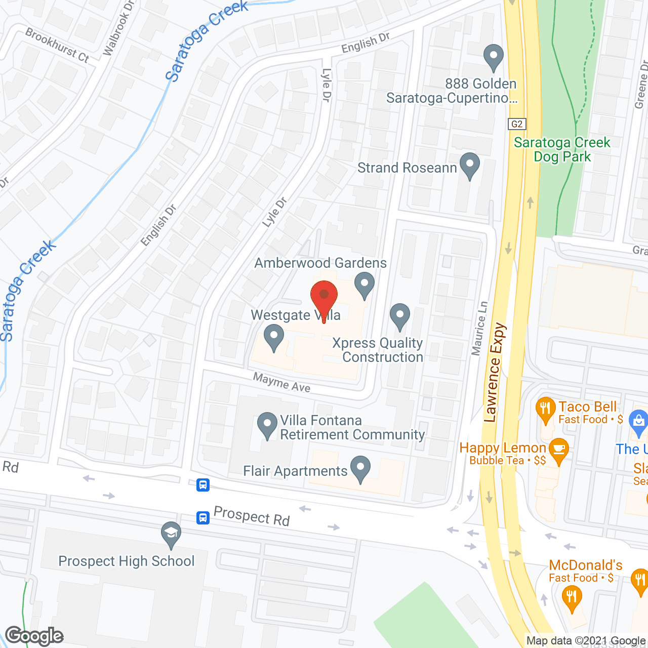 Westwood Post Acute in google map