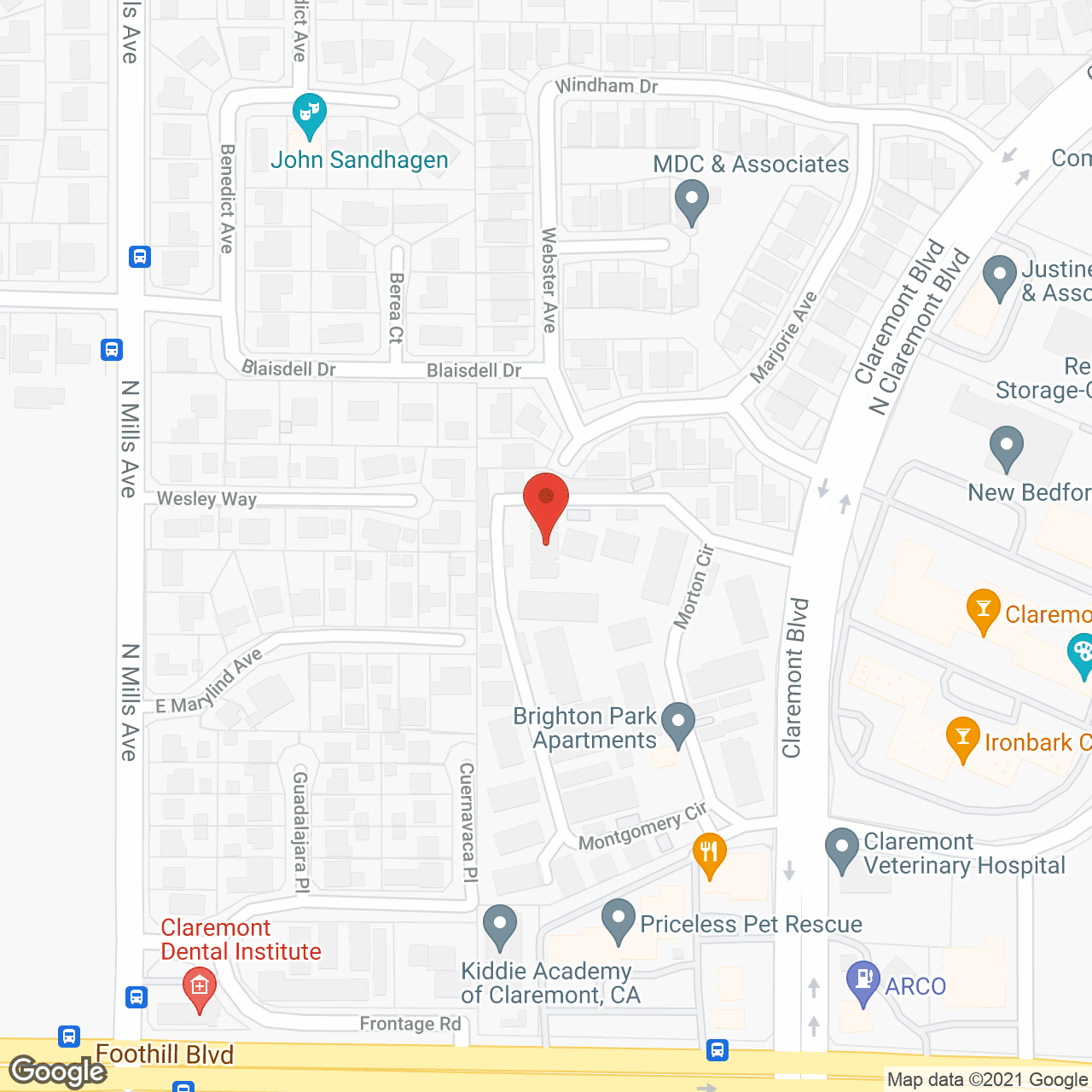 Brighton Park Apartments in google map