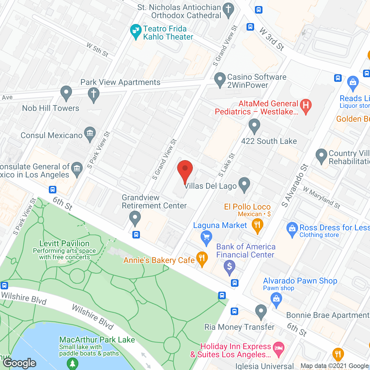 MacArthur Park Towers in google map