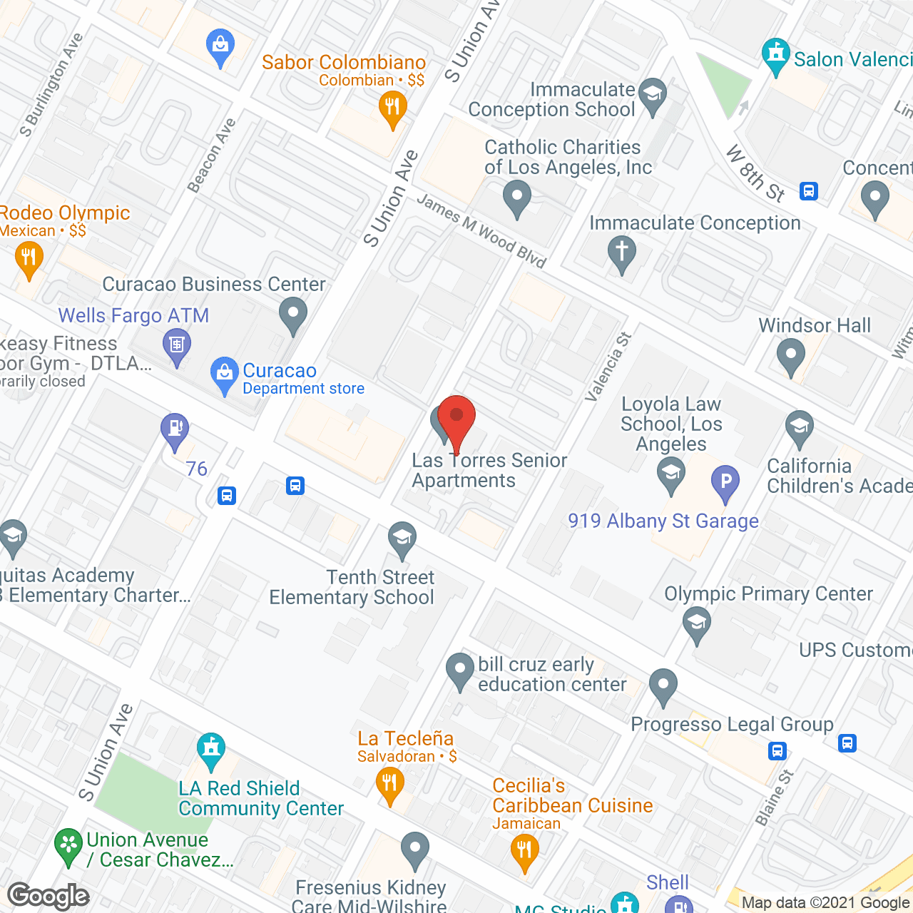 Las Torres Senior Apartments in google map