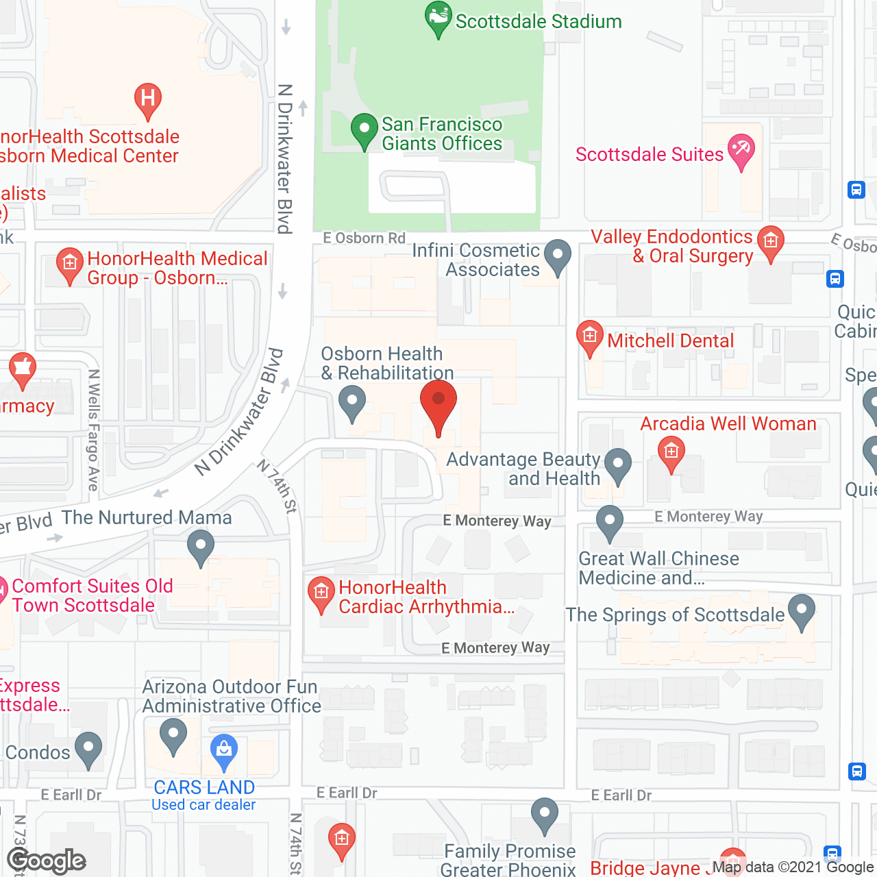 Infinia of Scottsdale in google map