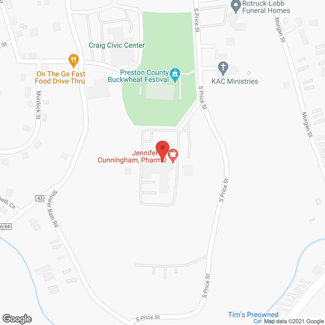 Preston Memorial Hospital in google map