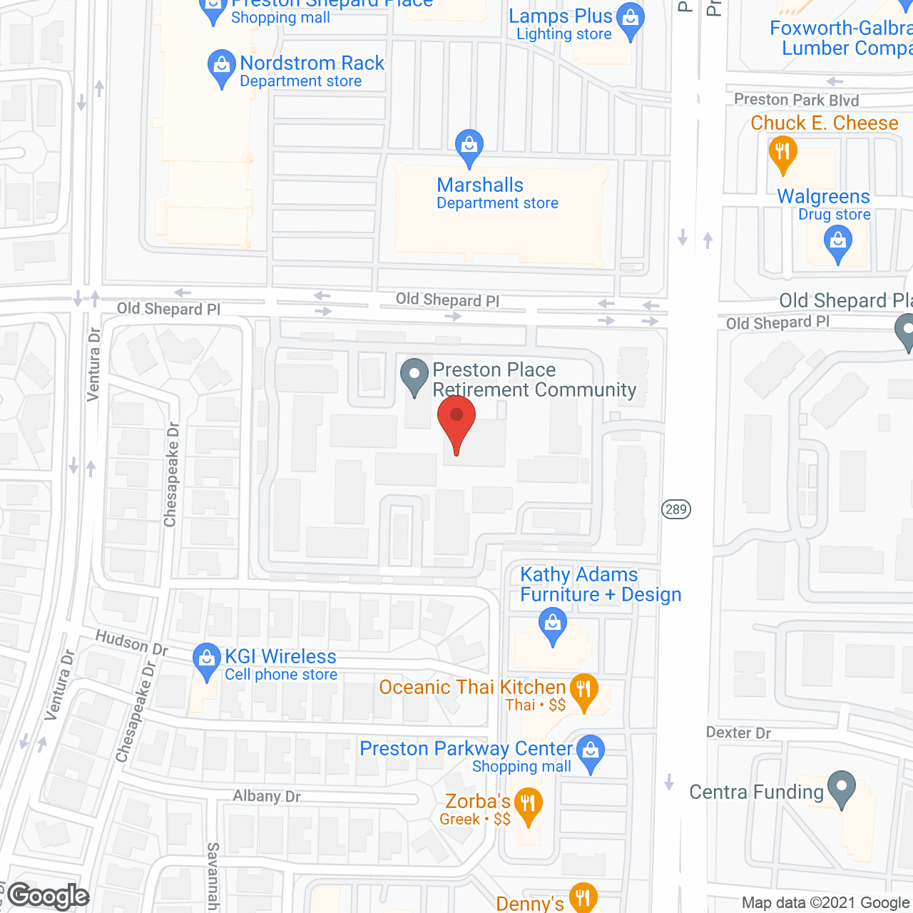 Preston Place in google map