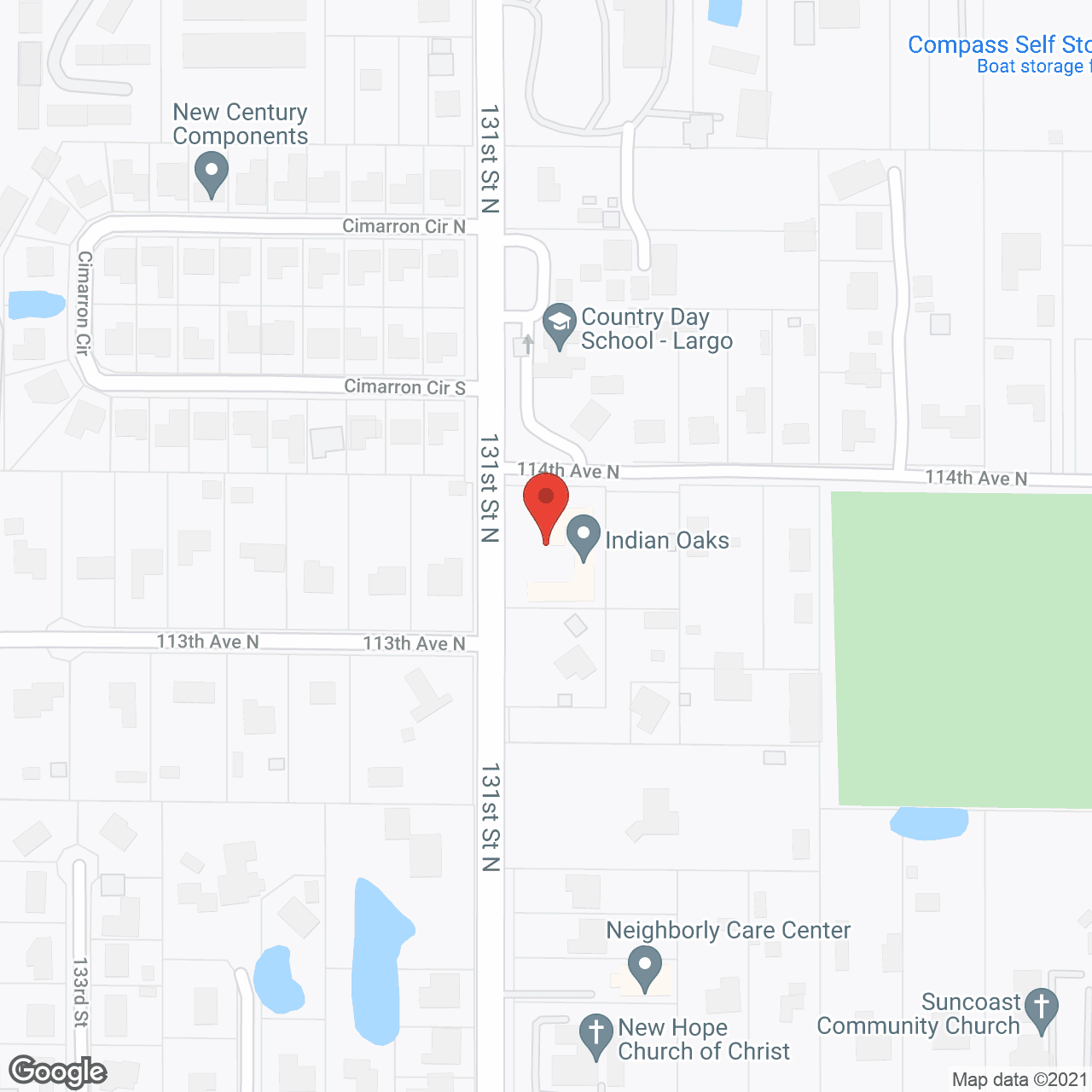 Indian Oaks Manor in google map