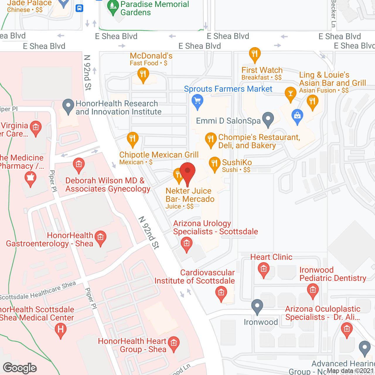 TheKey Scottsdale in google map
