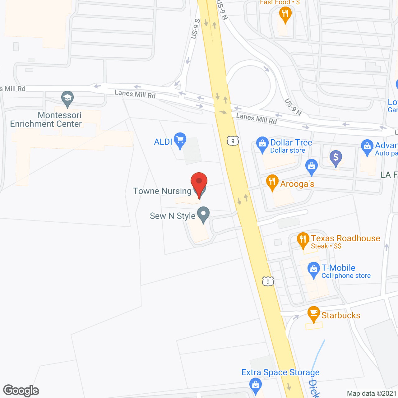 Towne Home Care - Howell in google map