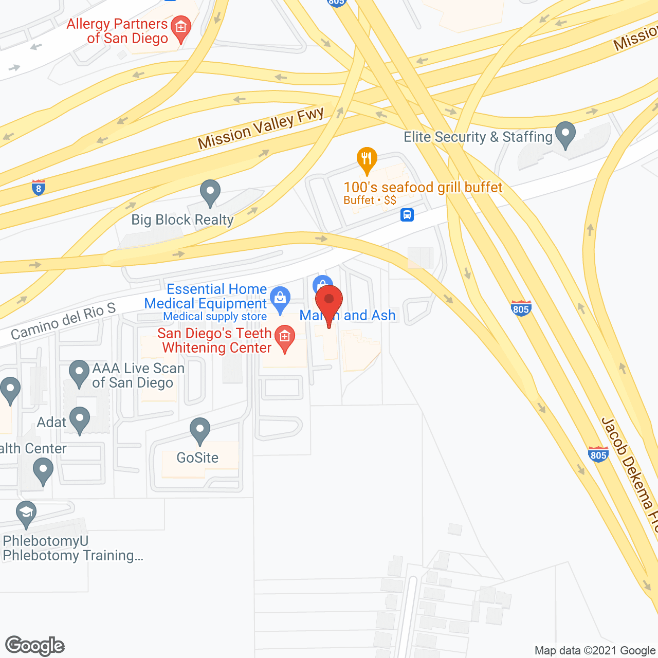Mobile Nurse San Diego in google map